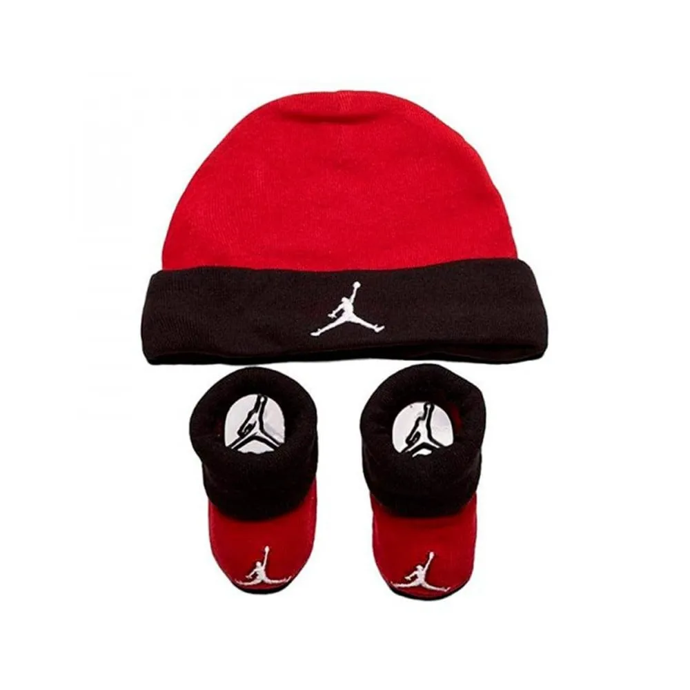 Baby Set Jordan Basic Hat and Bottie Red